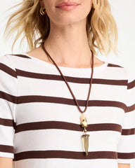 Chico's Outlet - Tooth Pendant Corded Necklace