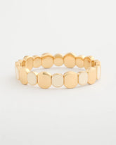 Chico's White Resin Glam Stretch Bracelet
