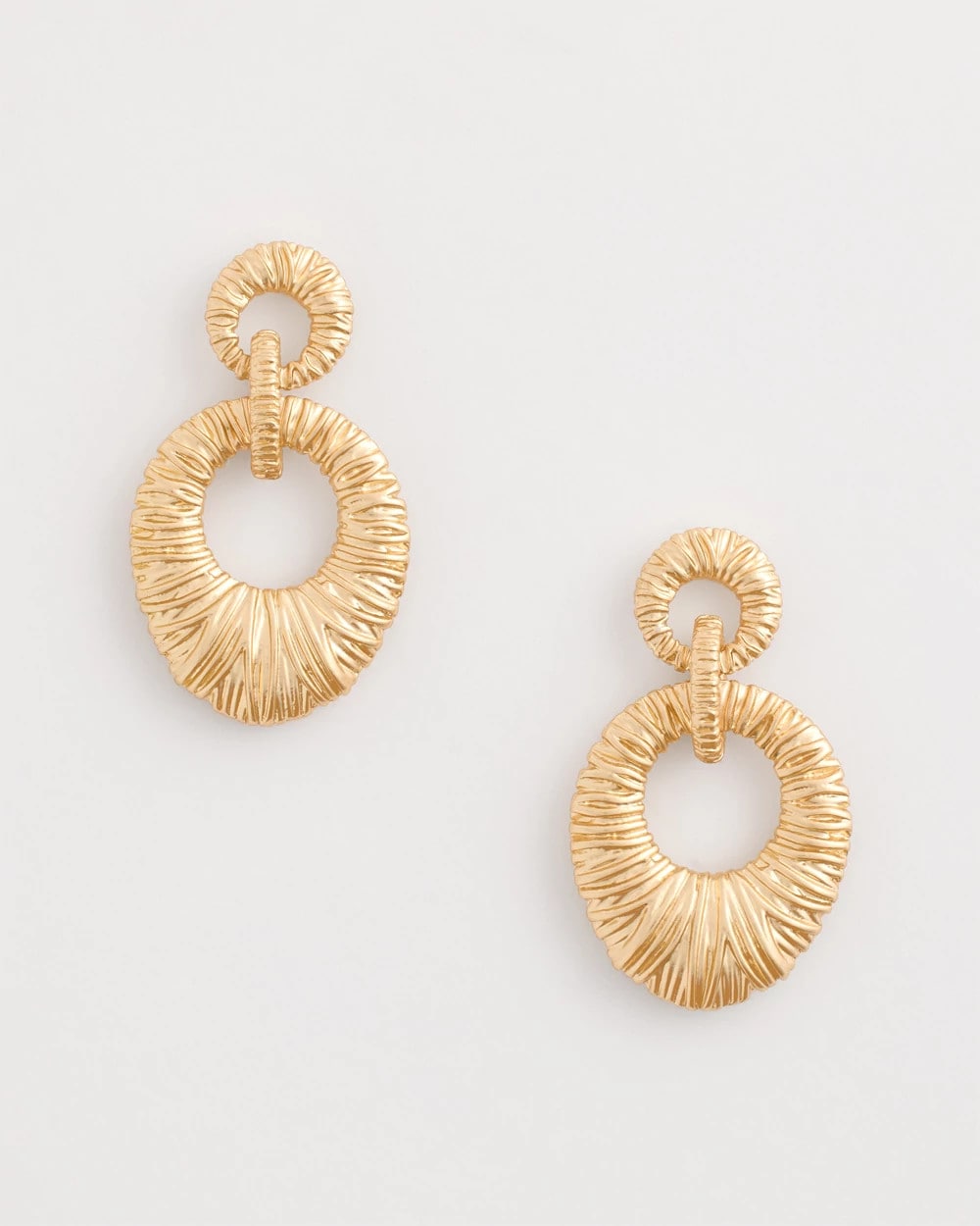 Chico's Sale - Crinkle Goldtone Doorknocker Earrings