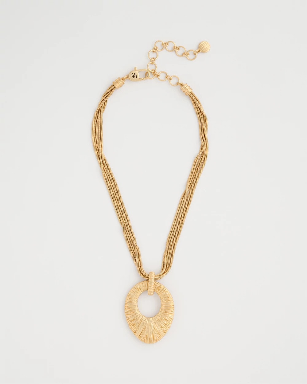 Chico's For Sale - Crinkle Goldtone Pendant Necklace