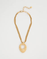 Chico's For Sale - Crinkle Goldtone Pendant Necklace