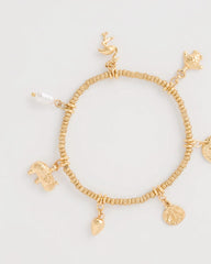 Chico's Outlet - Goldtone Stretch Charm Bracelet