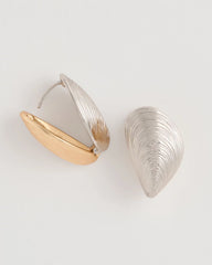 Chico's / Mixed Metal Shell Earrings