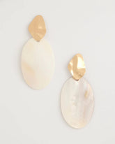 Chico's Outlet - Shell Oval Drop Earrings