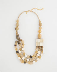 Chico's For Sale - Chico's Originals Faux Horn Geo Necklace