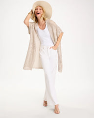 Chico's Outlet - Crochet Knit Belted Ruana