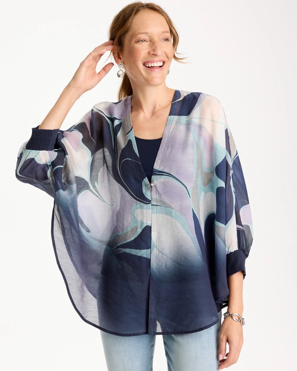 Chico's Discount - Woven Printed Cocoon Ruana