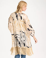 Chico's On Sale - Woven Long Fringed Kimono