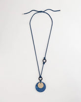Chico's Online - Adjustable Blue-Neutral Wood Pendant Necklace