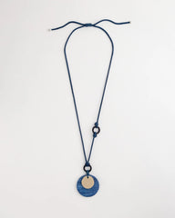 Chico's Online - Adjustable Blue-Neutral Wood Pendant Necklace