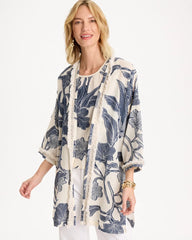 Chico's US - Cotton Jacquard Fringed Kimono