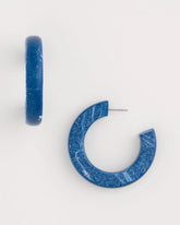 Chico's On Sale - Blue-Neutral Wood Hoop Earrings