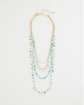 Chico's / Multi-Strand Aqua Layering Necklace