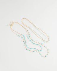 Chico's / Multi-Strand Aqua Layering Necklace