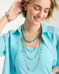 Chico's / Multi-Strand Aqua Layering Necklace