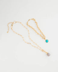 Chico's Double-Strand Blue Pendant Necklace