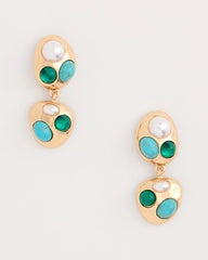 Chico's Discount - Blue Pearl Cab Drop Earrings