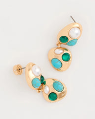 Chico's Discount - Blue Pearl Cab Drop Earrings
