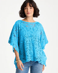 Chico's For Sale - Cotton Crochet Lace Poncho
