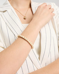 Chico's White Gold Slice Stretch Bracelet