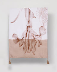 Chico's Discount - Neutral Floral Tassel Oblong Scarf