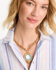 Chico's On Sale - Twice As Nice Aqua Pendant Necklace