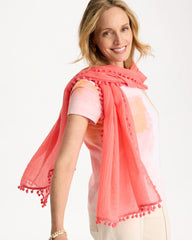 Chico's / Pom Pom Oblong Scarf