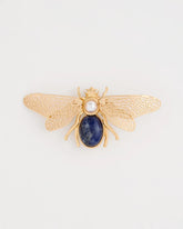 Chico's Discount - Sodalite Stone Pearl Bee Brooch