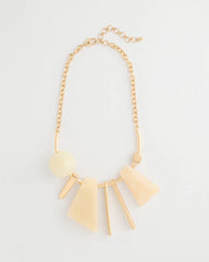 Chico's US - Faux Horn Geo Bib Necklace