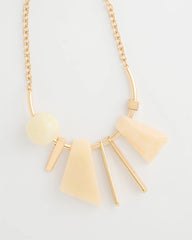 Chico's US - Faux Horn Geo Bib Necklace