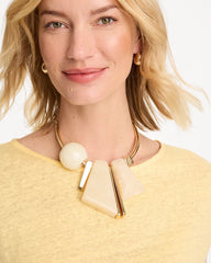 Chico's US - Faux Horn Geo Bib Necklace