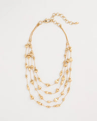 Chico's Golden Nugget Illusion Necklace