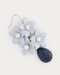 Chico's / Lapis Lazuli Stone Flower Earrings