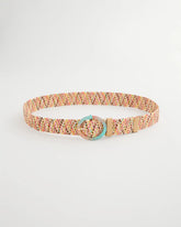Chico's US - Raffia Wrapped Multi-Color Stretch Belt