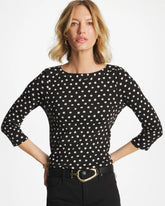 Chico's On Sale - Polka Dot Pima 3/4 Sleeve Tee