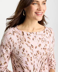 Chico's On Sale - Animal Foiled Pima 3/4 Sleeve Tee