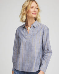 Chico's Online - Chambray Striped Soft Popover
