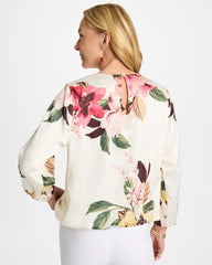 Chico's Sale - Crewneck Satin Bubble Hem Top