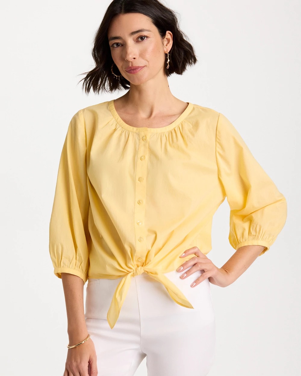 Chico's Outlet - Tie-Front Top