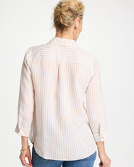 Chico's / No Iron™ Striped Linen Shirt