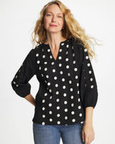 Chico's Outlet - Textured Polka Dot Blouse