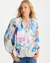 Chico's Online - Blur Geo Button Front Blouse
