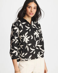 Chico's Online - Embroidered Cropped Collared Shirt