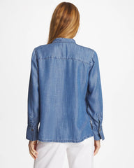 Chico's US - Tencel Ruffle Front Shirt
