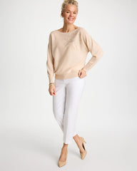 Chico's Outlet - Embroidered 3/4 Sleeve Sweater