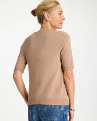 Chico's Online - Ella Crewneck Pointelle Pullover Sweater