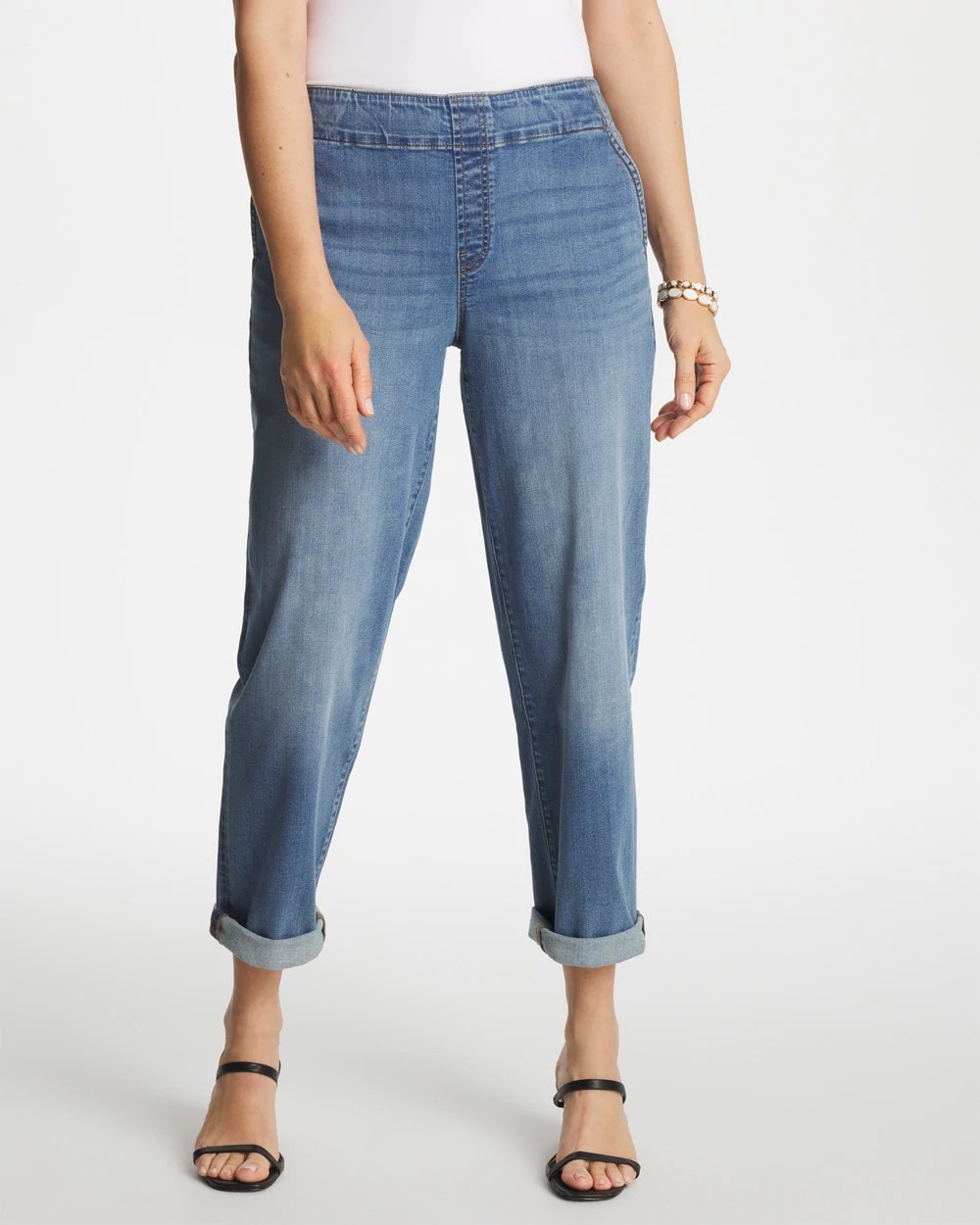 Chico's Discount - Pull-On Boyfriend Cropped Jeans