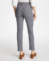 Chico's / Pinnacle Stripe Girlfriend Ankle Jeans