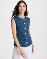 Chico's Discount - Tweed Mixed Denim Vest