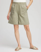 Chico's Outlet - Cotton-Linen Pull-On Utility Shorts